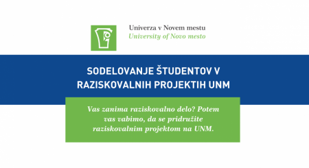 Sodelovanje študentov v raziskovalnih projektih UNM